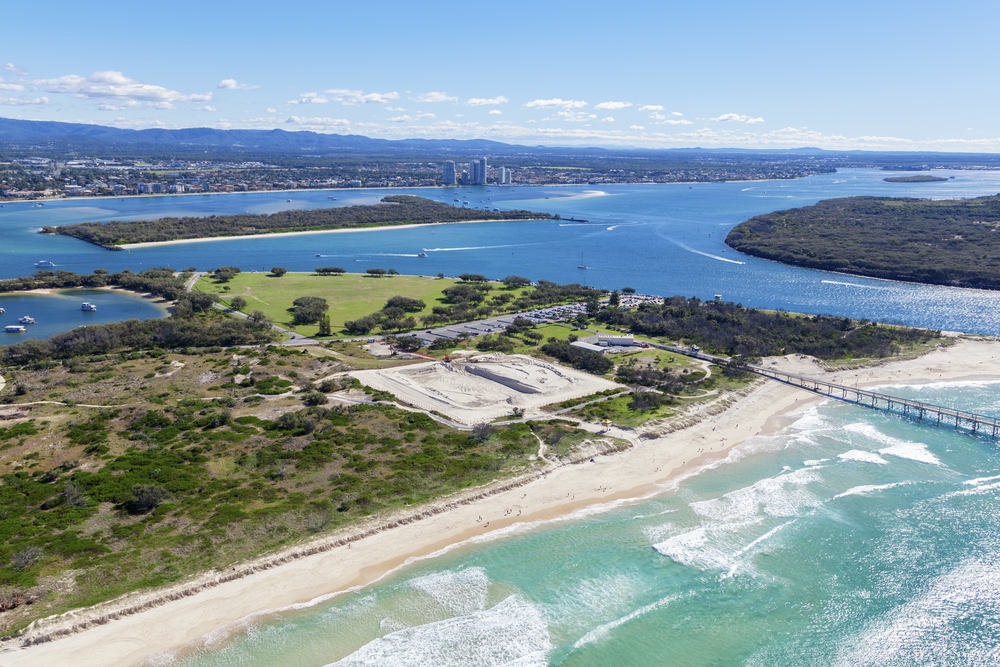 Wave Break Island and the Spit on the Gold Coast