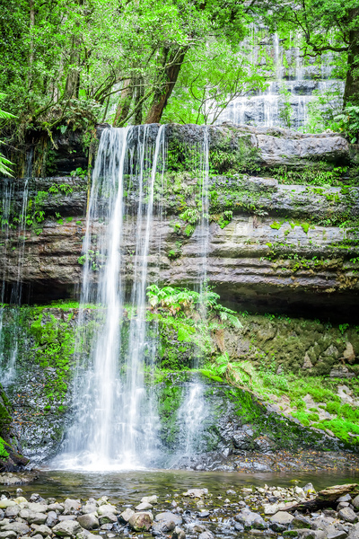 A photo of a waterfall in Tasmania