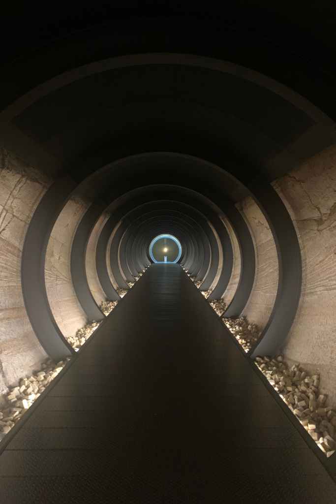 A tunnel inside Mona – Museum of Old and New Art.